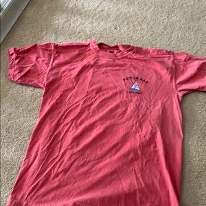 A salmon preppy short sleeve shirt